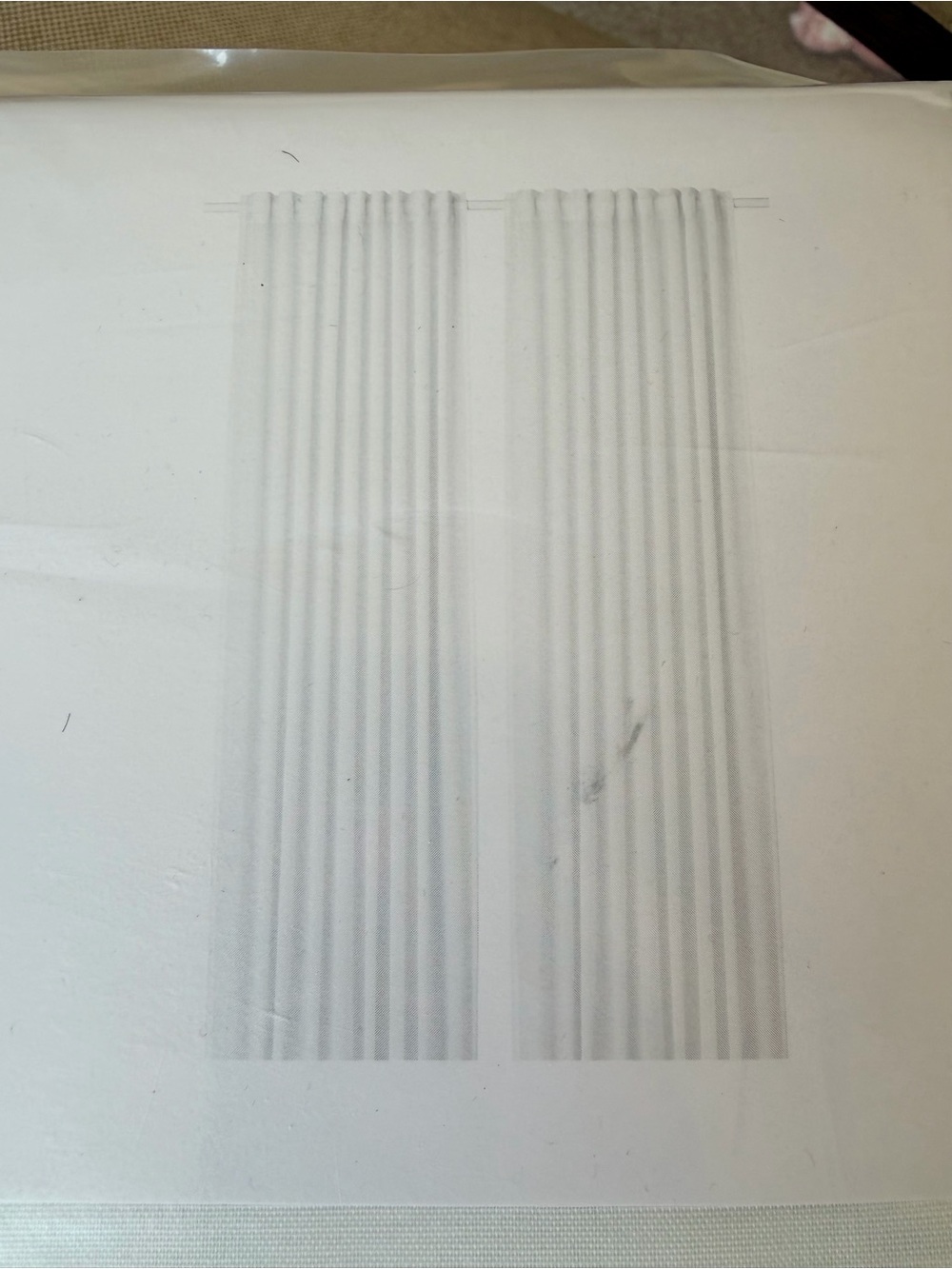 IKEA HILA White Curtain Panels - 2 pair 4 Panels Extra Long Sheer New NWT